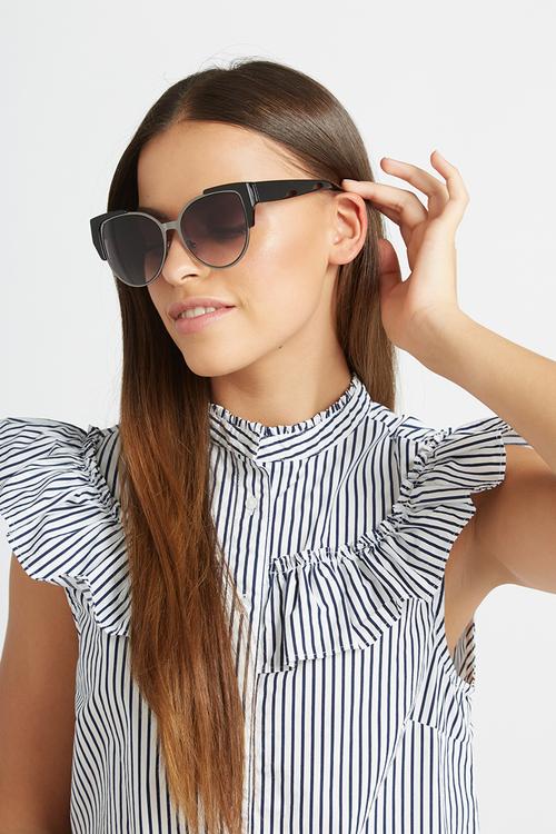Elle cut out cat eye sunglasses