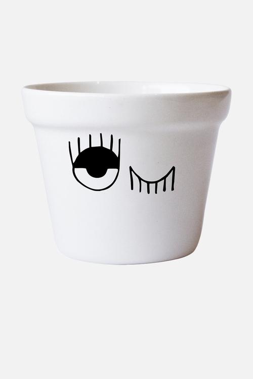 Winking eyes flower pot