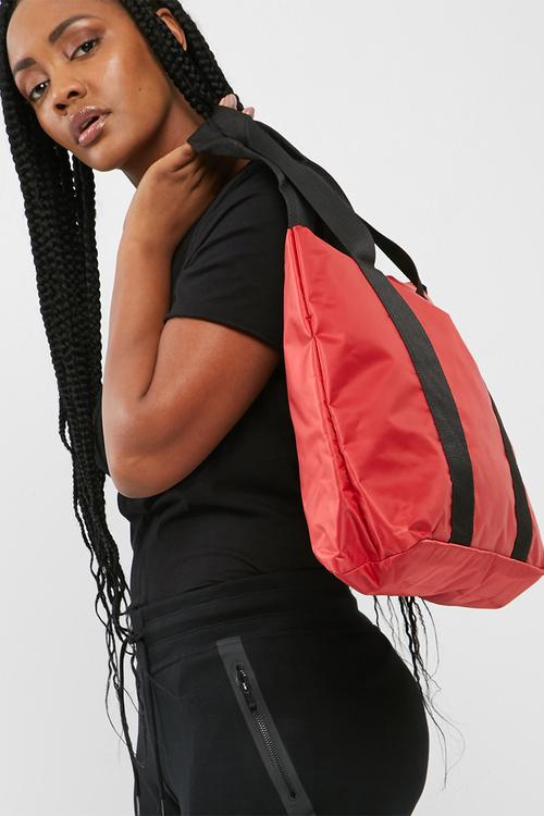 Colour block sport soft tote