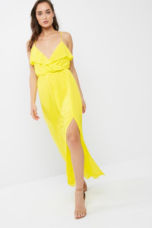Ruffle cami maxi dress