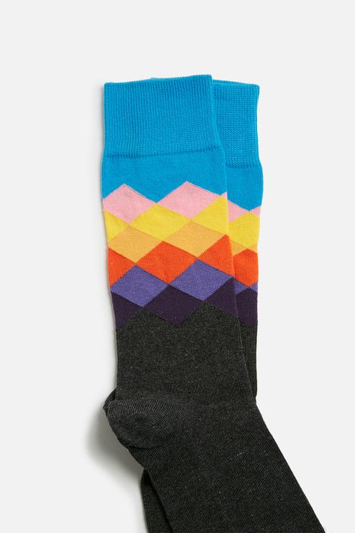 Faded diamond socks