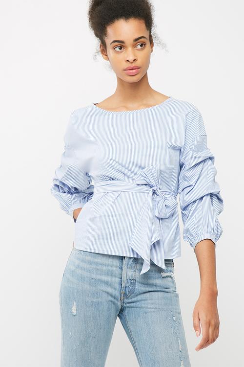 Nicoline ruched sleeve top
