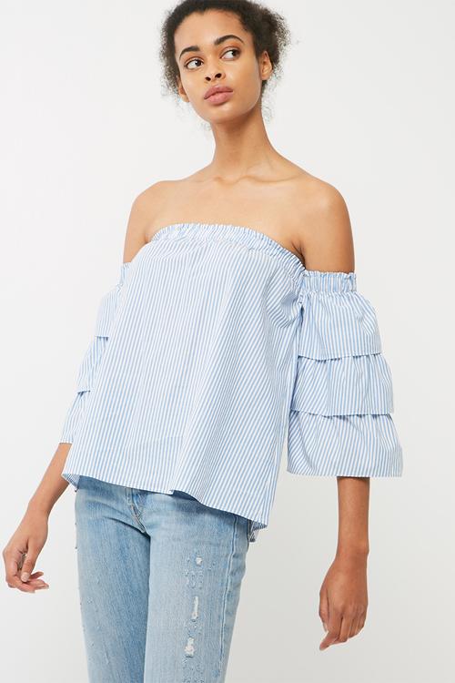 Tiered off the shoulder blouse