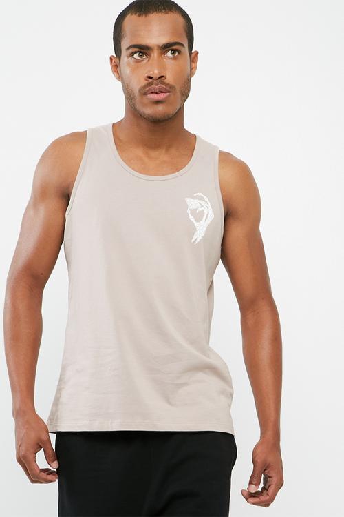 Printed slim fit vest