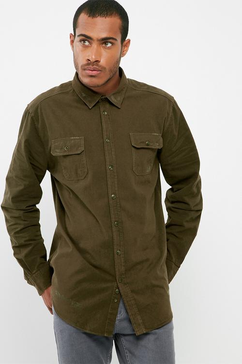 Regular fit distressed shirt