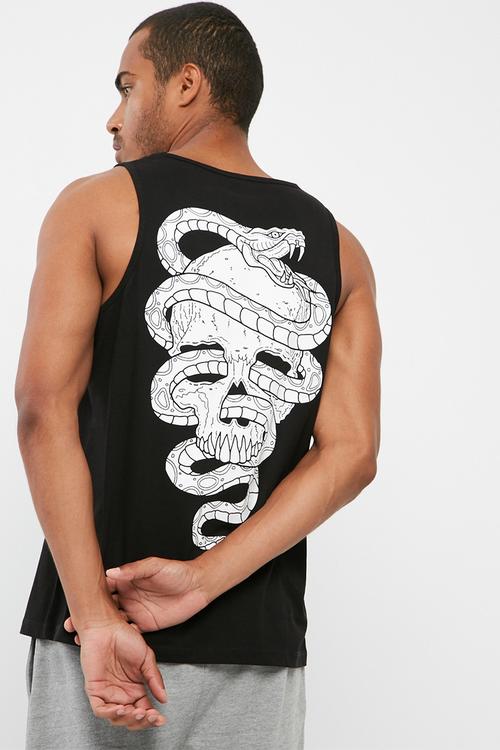 Printed slim fit vest