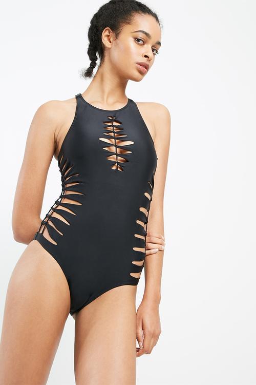 Slash side swimsuit
