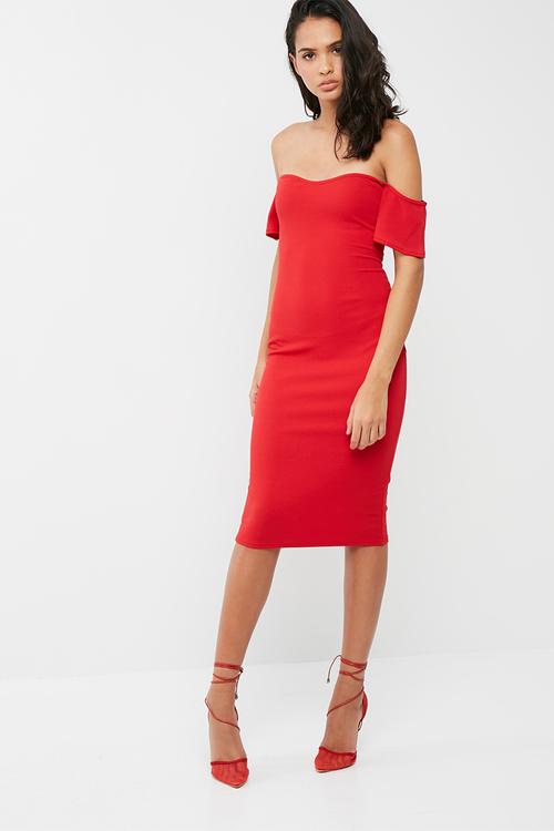 Bardot bodycon midi dress