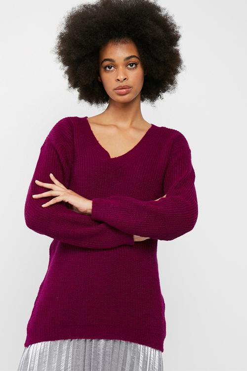 Slouchy v-neck knit
