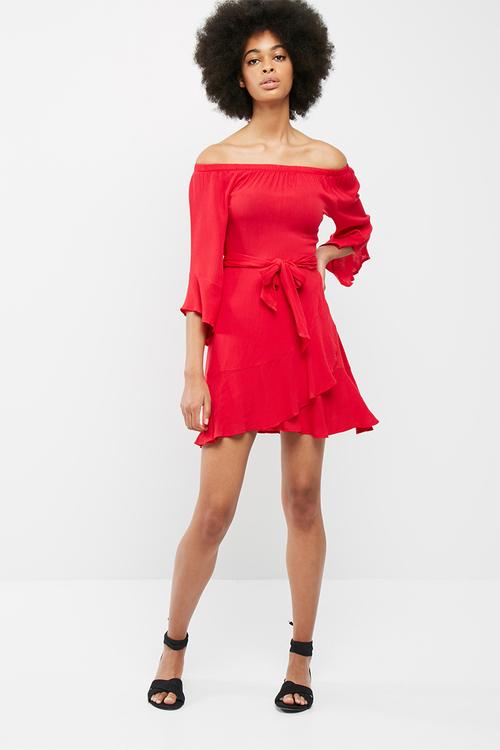 Off the shoulder short dress