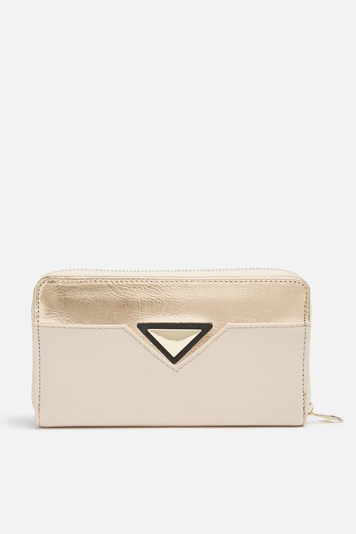 Pink and rose gold wallet
