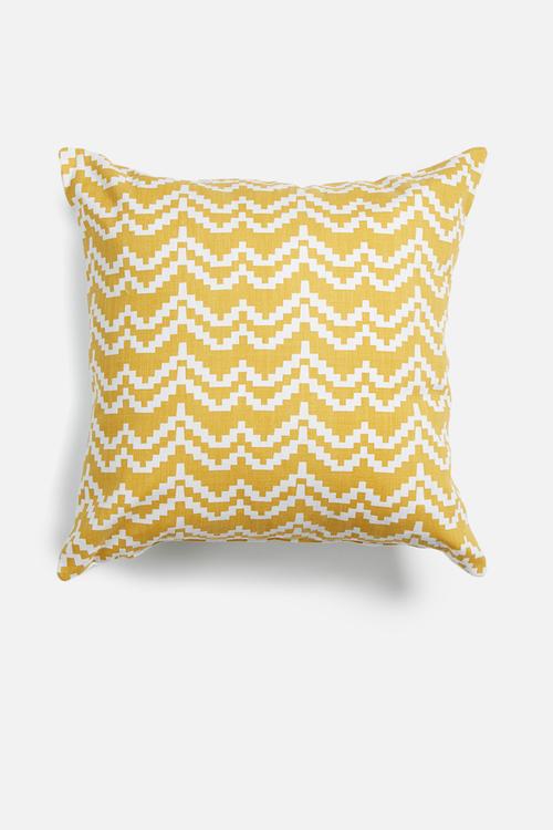 Mustard bunting cushion cover