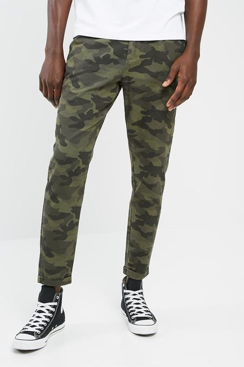 Camo cropped chino