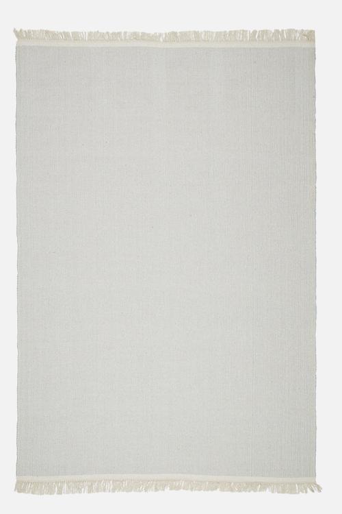 Plain cotton dhurrie - blue