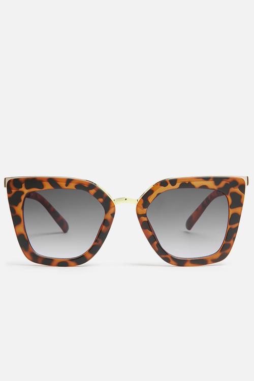 Thick rimmed cateye - brown