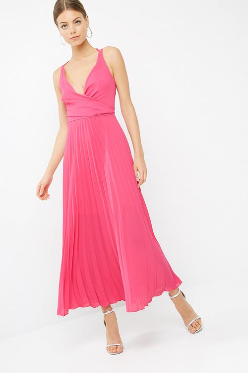 Sunray pleated maxi dress