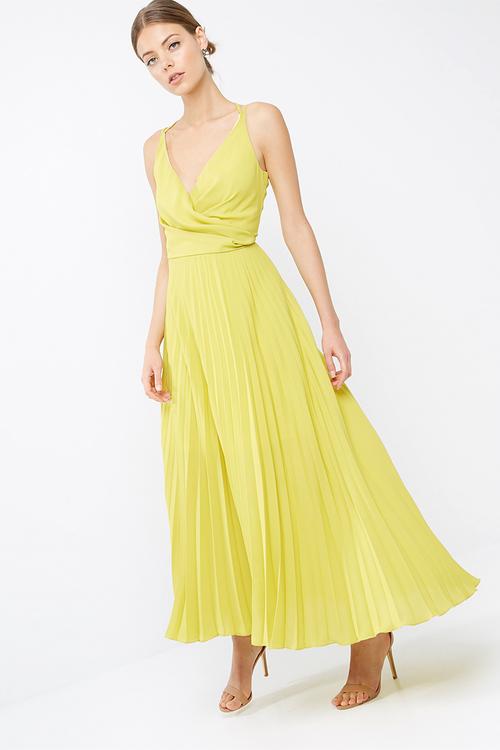 Sunray pleated maxi dress