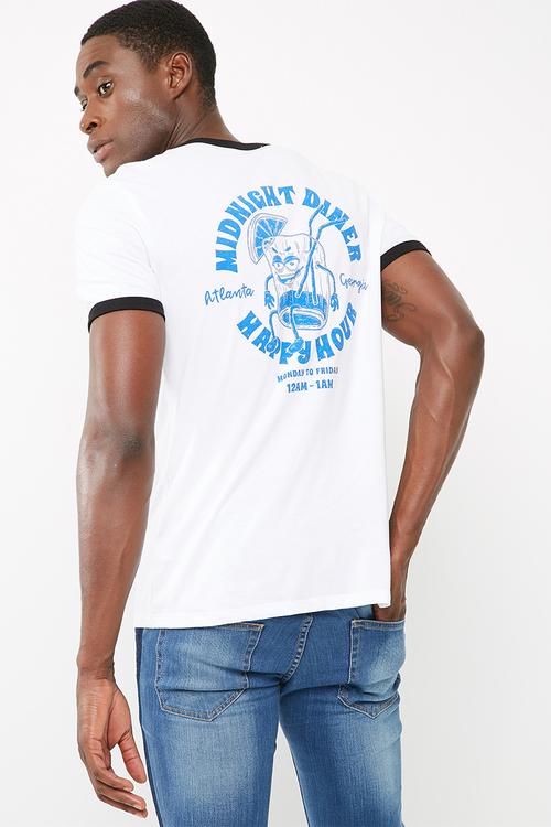 Printed ringer tee