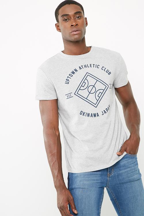 Uptown athletic print crew neck tee