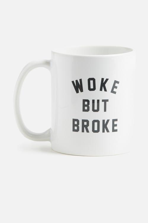 Woke but broke mug