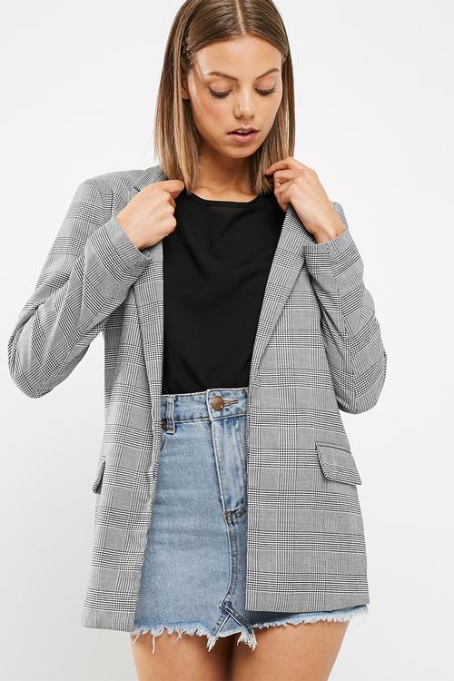 Check girlfriend blazer