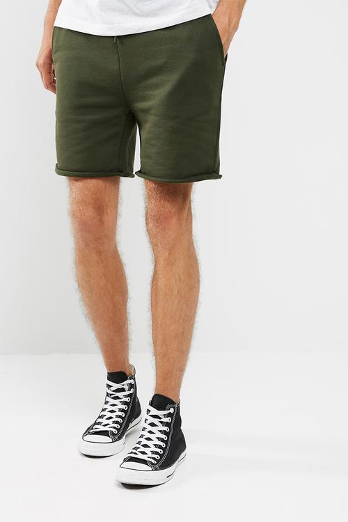 Raw edge sweatshort