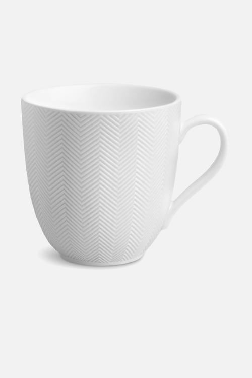 Herringbone textured mug