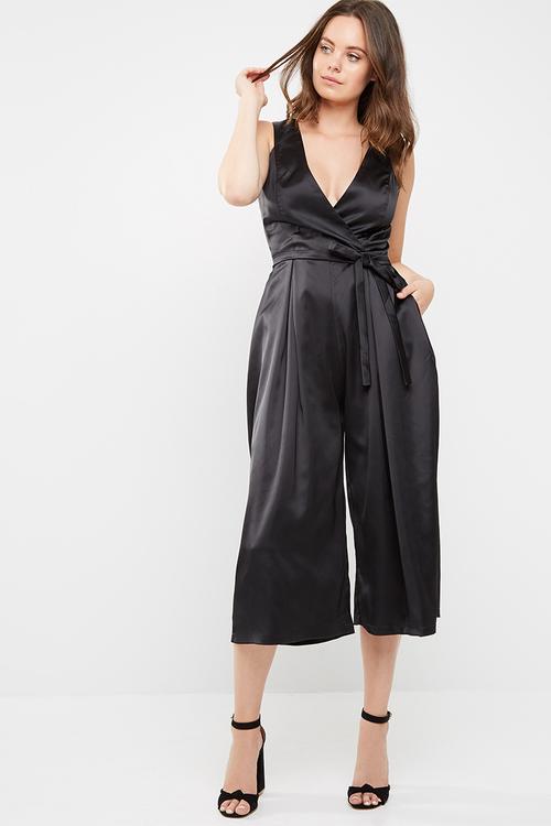 Wrap culotte jumpsuit