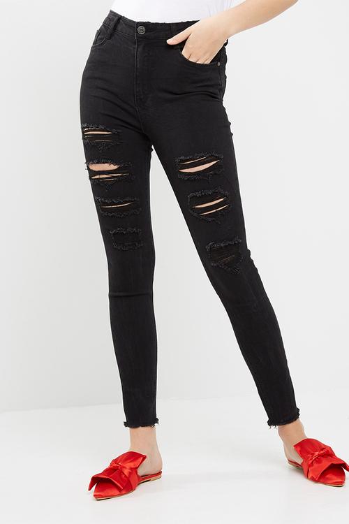 Sinner high waisted extreme ripped skinny