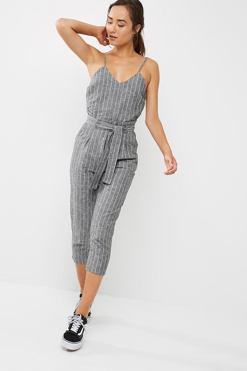 Linen blend jumpsuit