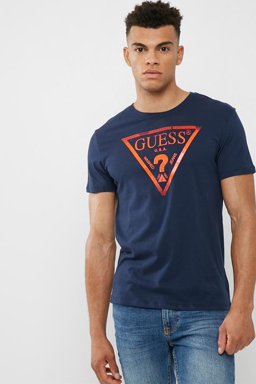 Basic liner logo crew tee