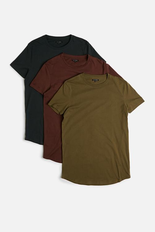 3 Pack Curved Hem Tee