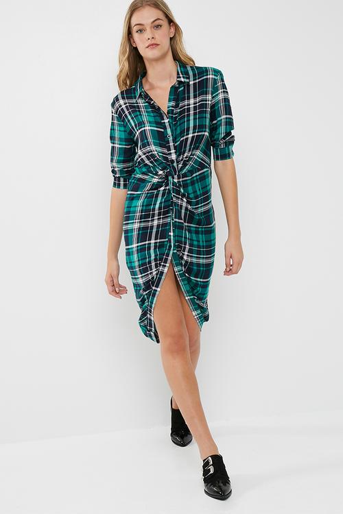 Knot shirt dress