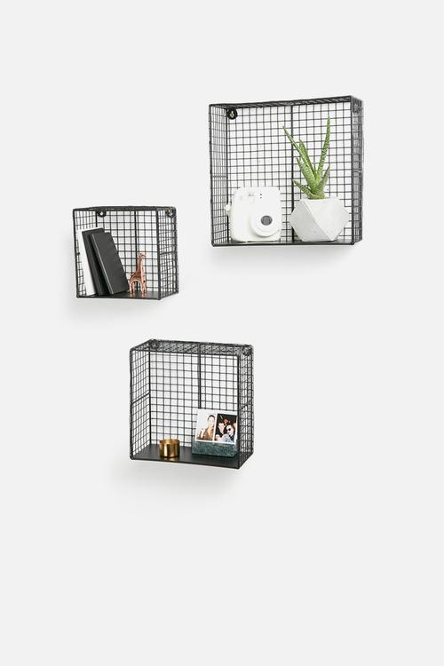 Ellaria iron wall shelves set of 3