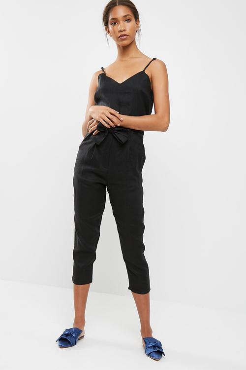 Linen blend jumpsuit