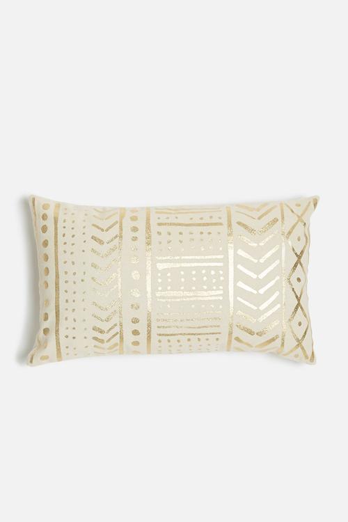 Petra cushion cover - cream & gold