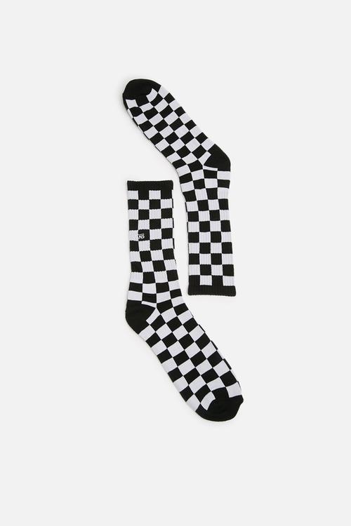 Checkerboard crew socks