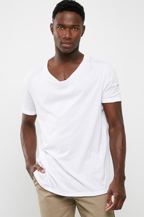 Deep Scoop Neck Tee