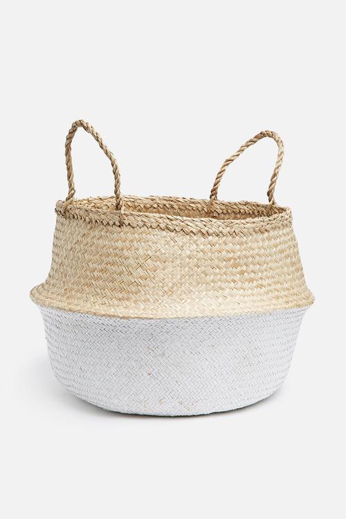 Belly basket two tone white
