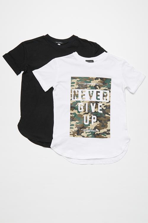 2-Pack longline curved hem tee