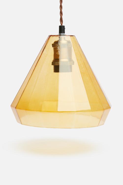 Facet glass pendant