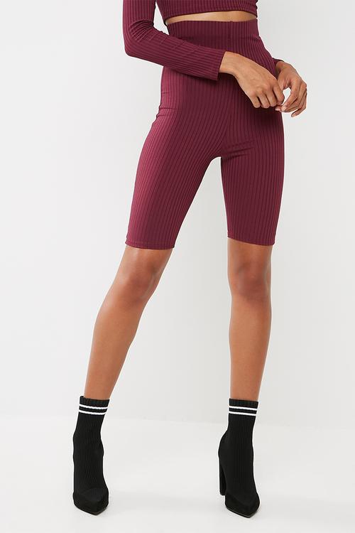 Carli Bybel x Missguided ribbed cycling shorts
