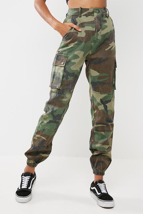 Camo printed cargo pants