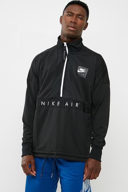 Half zip cowl neck sweat