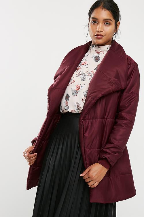 Mid Length belted padded jacket 