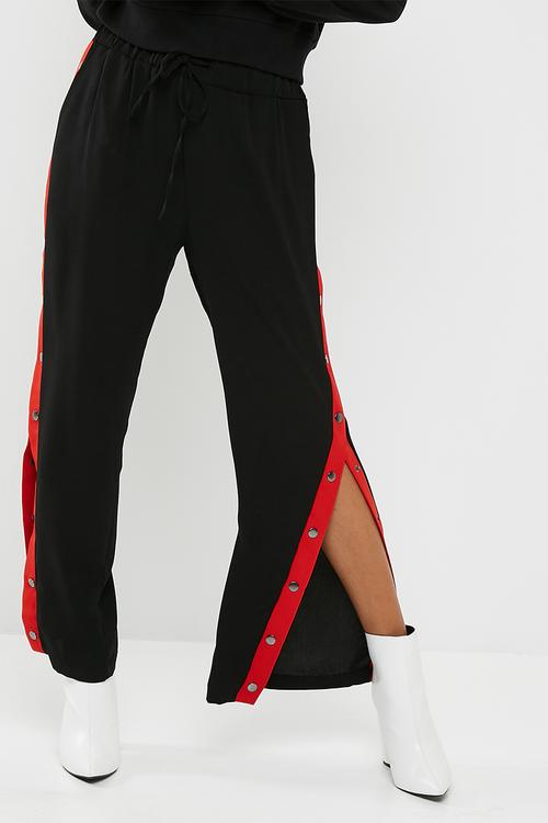 Popper side trouser