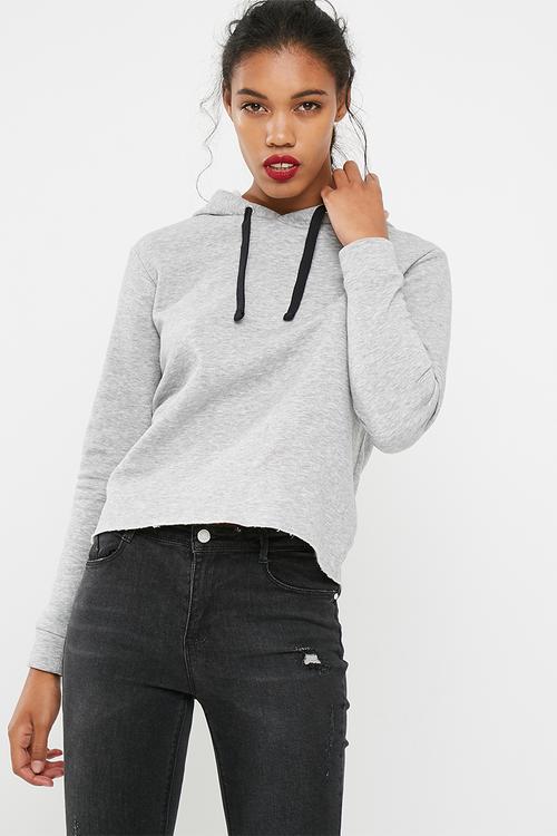 Tori cropped hooded sweat