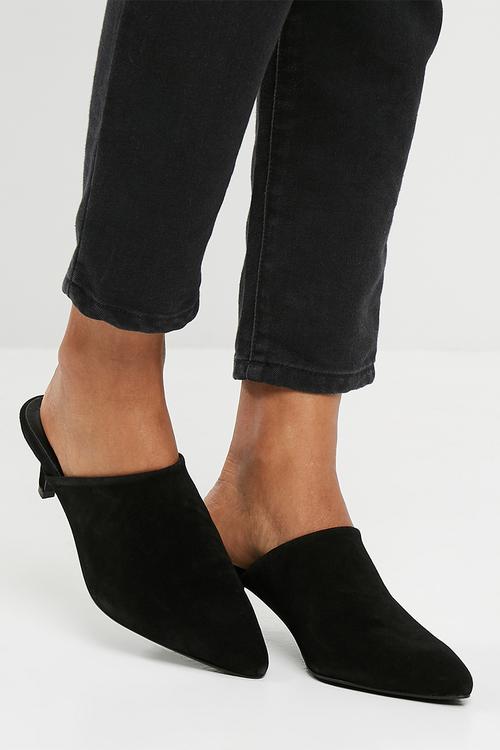 Olivia leather mule