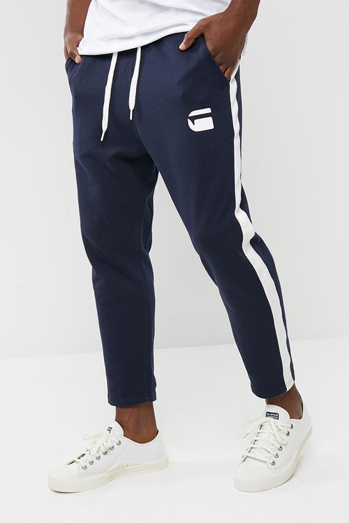 Stripe tapered crop sweat pant