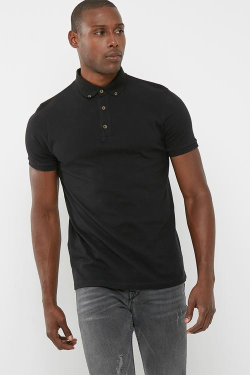Pique slim fit polo